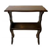 Vintage Accent Table with Lower Bookshelf