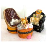 Cute Cat Motif Trinket Boxes