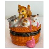Cute Cat Motif Trinket Boxes