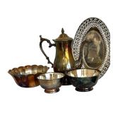 Sensational Silver Plated Bowls and Coffee Pot