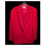 Neiman Marcus Red Blazer and White Button-Down Shirt