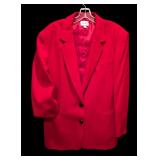 Neiman Marcus Red Blazer and White Button-Down Shirt