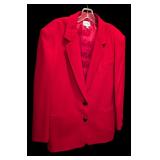 Neiman Marcus Red Blazer and White Button-Down Shirt