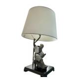 Vintage Table Lamp Featuring Shiwan Mudman