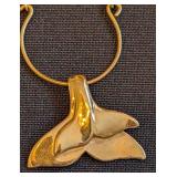 14k Yellow Gold Dolphin Pendant