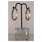 Pair of 18k Gold Hoop Earrings
