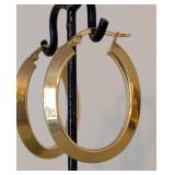 Pair of 18k Gold Hoop Earrings