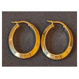 Pair of 18k Gold Hoop Earrings