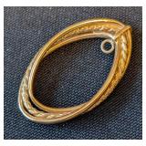 Pair of 14k Gold Oval Twist Earring Jackets