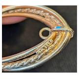 Pair of 14k Gold Oval Twist Earring Jackets