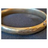Textured 14k Gold Cuff Bracelet
