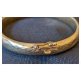 Textured 14k Gold Cuff Bracelet