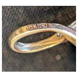 10k Yellow Gold and Sapphire Pendant