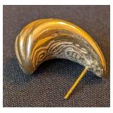 18k Yellow Gold Puffed Scalloped Earrings