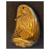 18k Yellow Gold Puffed Scalloped Earrings