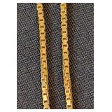 Delicate 14k Yellow Gold Box Chain