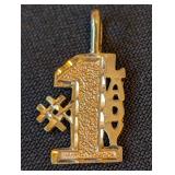 Pair of Small 14k Yellow Gold Pendants