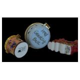 Butterfly, Train and Frog Motif Trinket Boxes by Limoges of France, Empress Arts and More