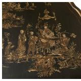 Vintage Asian Motif Accent Tripod Table