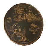 Vintage Asian Motif Accent Tripod Table