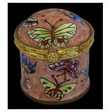 Butterfly, Train and Frog Motif Trinket Boxes by Limoges of France, Empress Arts and More