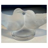 Lalique Lovebirds Figurine