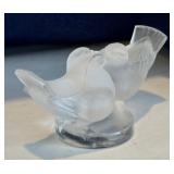 Lalique Lovebirds Figurine