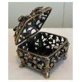 Ruccini Enamel Accented Trinket Box