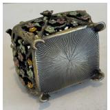 Ruccini Enamel Accented Trinket Box
