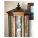 Distinctive Vintage Hexagon Shaped Display Case