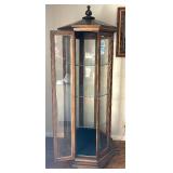 Distinctive Vintage Hexagon Shaped Display Case