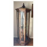 Distinctive Vintage Hexagon Shaped Display Case