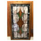 Stunning Artisan Crafted Stained Glass Panel Signed by Mike Mealey