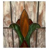 Stunning Artisan Crafted Stained Glass Panel Signed by Mike Mealey