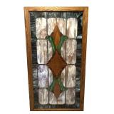 Stunning Artisan Crafted Stained Glass Panel Signed by Mike Mealey