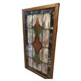 Stunning Artisan Crafted Stained Glass Panel Signed by Mike Mealey