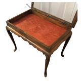 Vintage Wooden Display Cabinet Accent Table