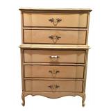 Vintage French Provincial Five Drawer Dresser
