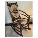Southwestern Style Bent Wood Rocking Chair