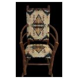Southwestern Style Bent Wood Rocking Chair