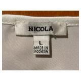 Sleeveless Shirt by Nicola Size Large