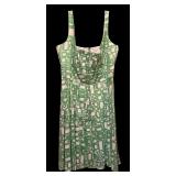 Spring is Coming / Beautiful Sleeveless Green and White Calvin Klein Top