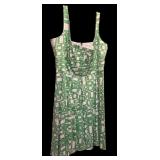 Spring is Coming / Beautiful Sleeveless Green and White Calvin Klein Top