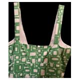 Spring is Coming / Beautiful Sleeveless Green and White Calvin Klein Top