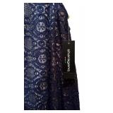 Brand New Sharagano Dress with Taupe Liner with Black Lace Overlay