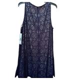 Brand New Sharagano Dress with Taupe Liner with Black Lace Overlay