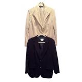 Two Gorgeous Chord Blazers in Navy (De Mura) and Tan (Dana Buchman)