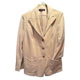 Two Gorgeous Chord Blazers in Navy (De Mura) and Tan (Dana Buchman)