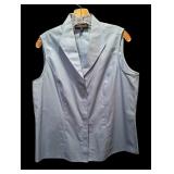 Three Sleeveless Button-Down Blouses by Jones New York, Kasper and Eddie Bauer