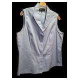 Three Sleeveless Button-Down Blouses by Jones New York, Kasper and Eddie Bauer